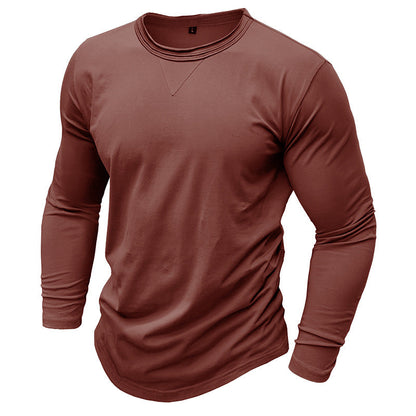 Herren Langarmshirt Sportlich Rundhals Modern