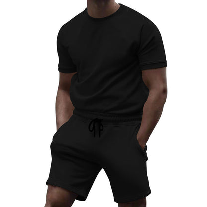 Herren Sportset Elastischer Bund Komfort Shorts Oberteil