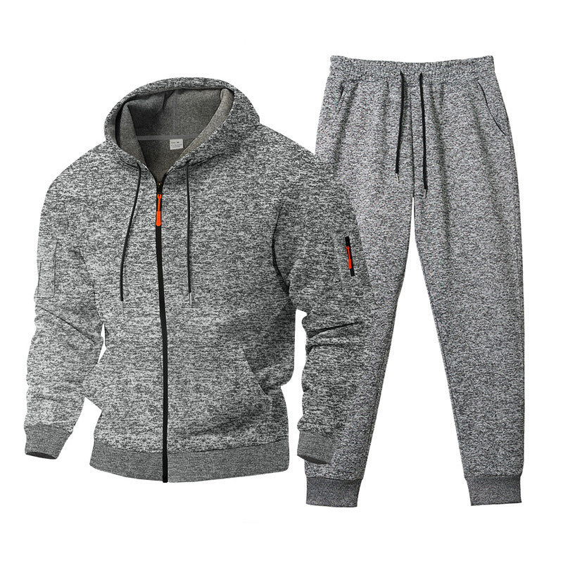 Herren Sportanzug Kapuzenpullover mit Reißverschlusstaschen