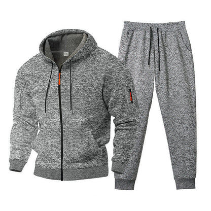 Herren Sportanzug Kapuzenpullover mit Reißverschlusstaschen