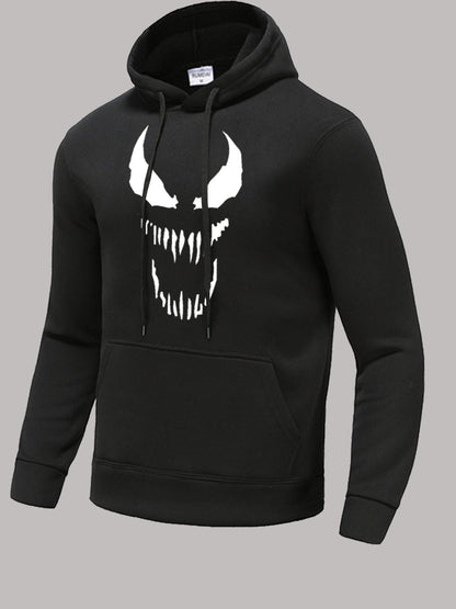 Herren Pullover Kapuze mit auffälligem Print Trendy Mode