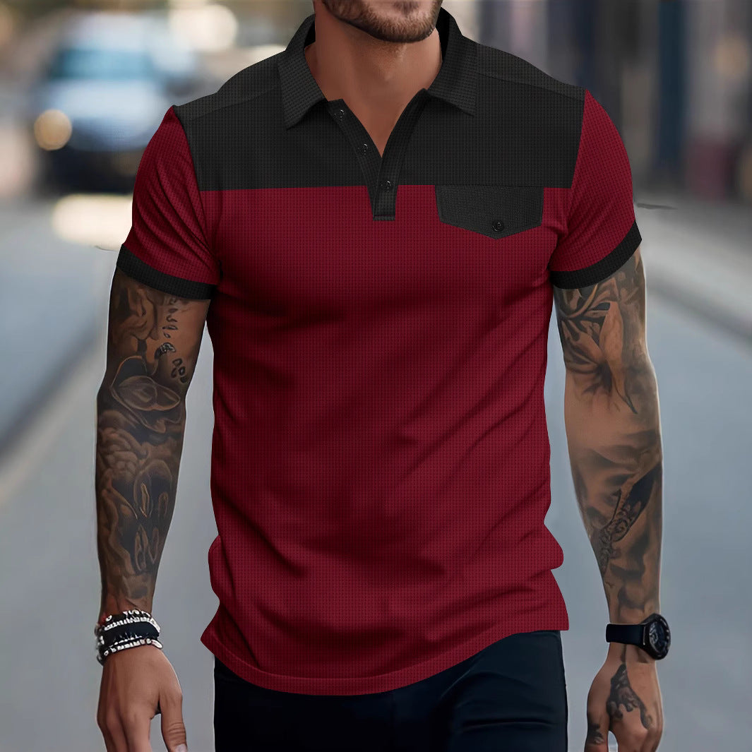 Herren Poloshirt Modern Blockdesign Slim Fit - BerlinGlamour