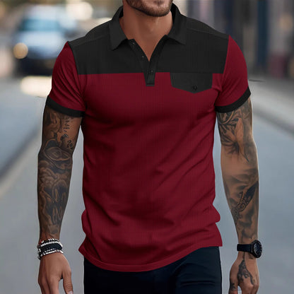 Herren Poloshirt Modern Blockdesign Slim Fit - BerlinGlamour