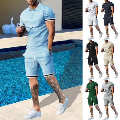 Herren Sportset Poloshirt Shorts Modern Sommer - BerlinGlamour