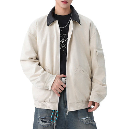 Männer Utility-Jacke Oversized Reißverschluss Praktisch Modern
