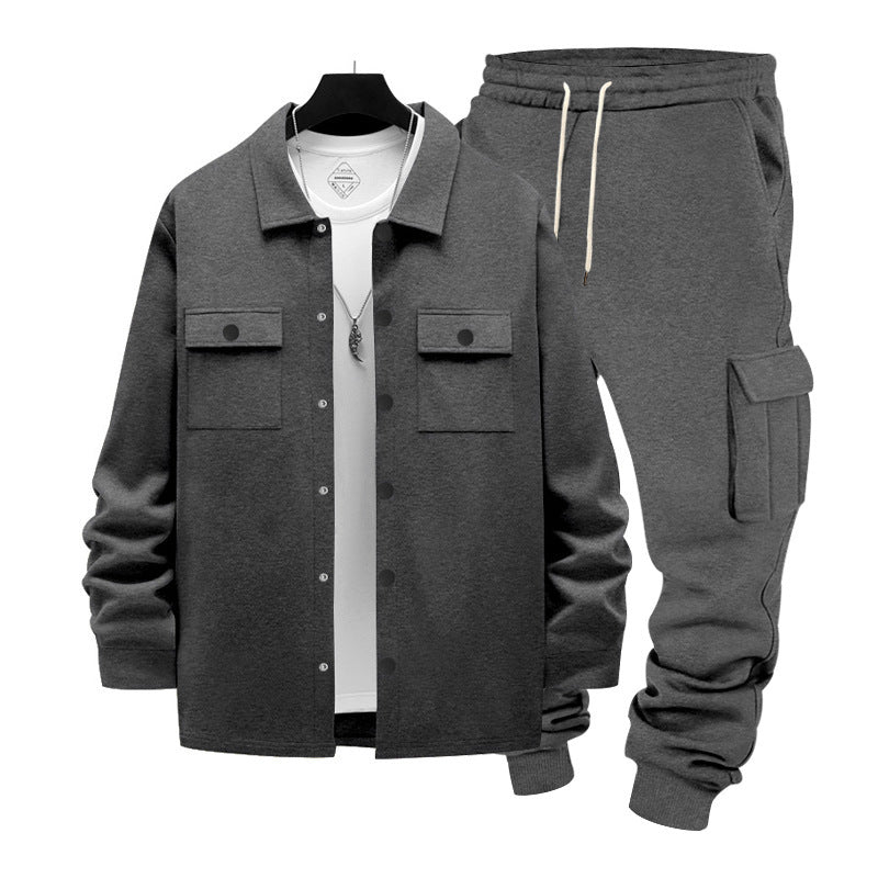 Herren Jogginganzug Lässig Overshirt Set Sportlich