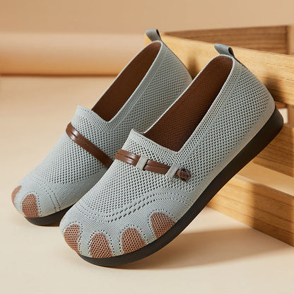 Damen Ballerinas Bequem Slip-On mit weichem Obermaterial