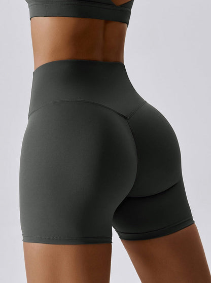 Sport Shorts Damen High-Waist Nahtlos Elastisch