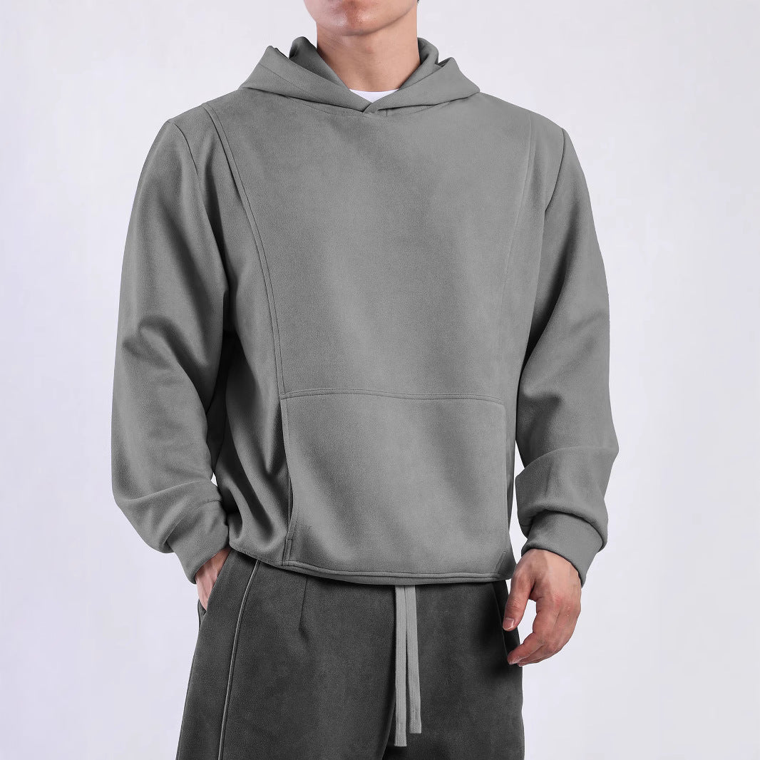 Herren Kapuzenpullover Weich Warm Kängurutasche Sportlich - BerlinGlamour