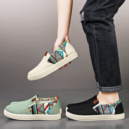 Damen Slip-On-Schuhe Bunt Musterleder Trend