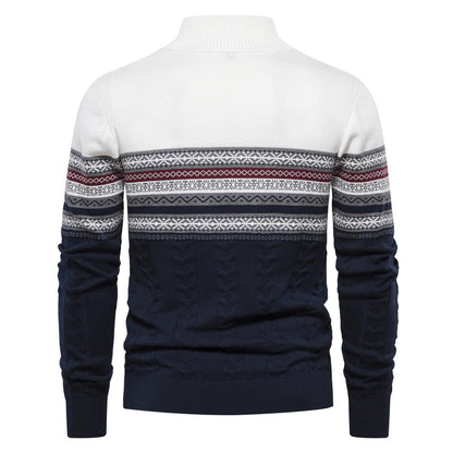 Herren Pullover Modern Zipper Farbenfroh Trendy