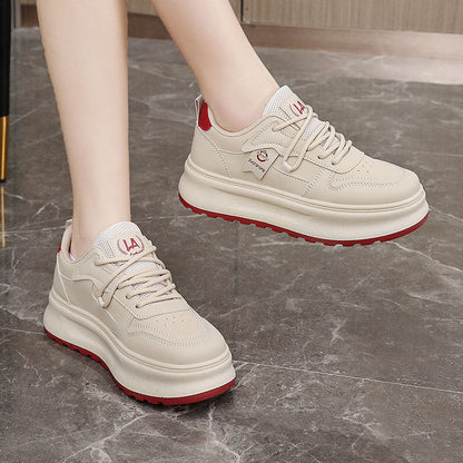 Damen Sneaker Plattform Sportlich Komfortabel