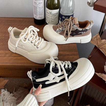 Damen Sneaker Plattform atmungsaktiv extra dämpfend