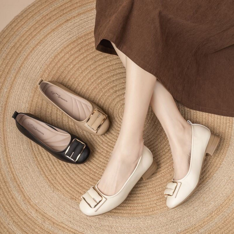 Damen Ballerinas Elegante Schnallen Schuhe Frauen