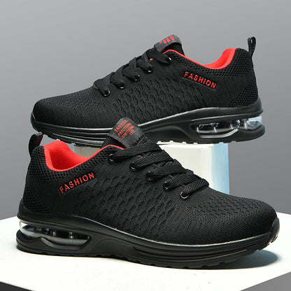 Damen Sneaker atmungsaktiv bequem Laufsohle Schwarz