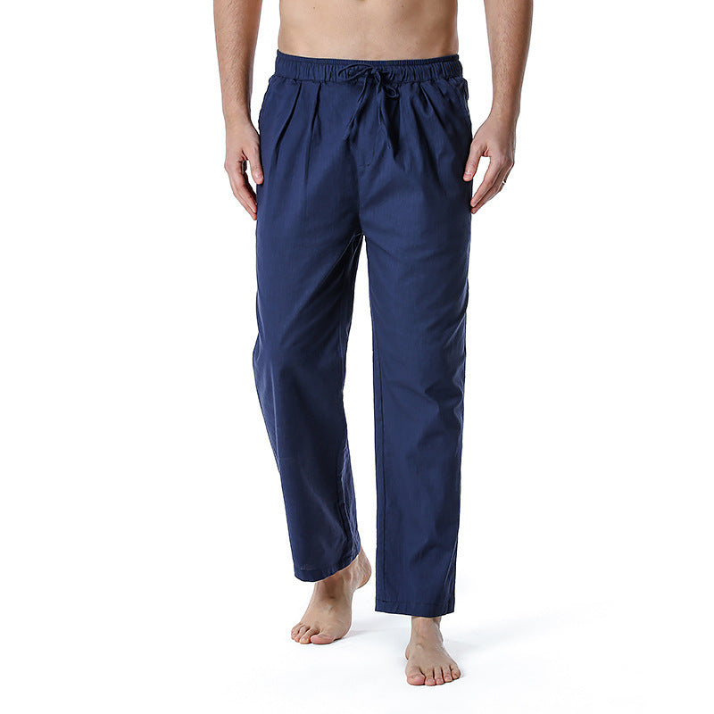 Herren Sommerhose Leicht Baumwolle mit Kordelzug und Taschen
