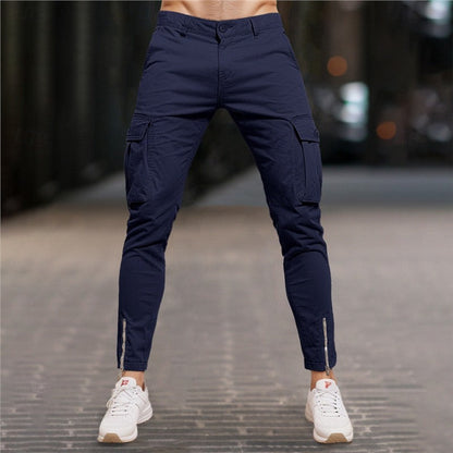 Herren Cargo-Hose Modern Reißverschluss Stretch