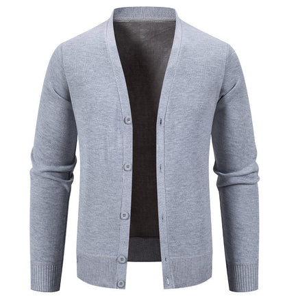 Herren Strickjacke Kuschelig V-Ausschnitt Knopfleiste