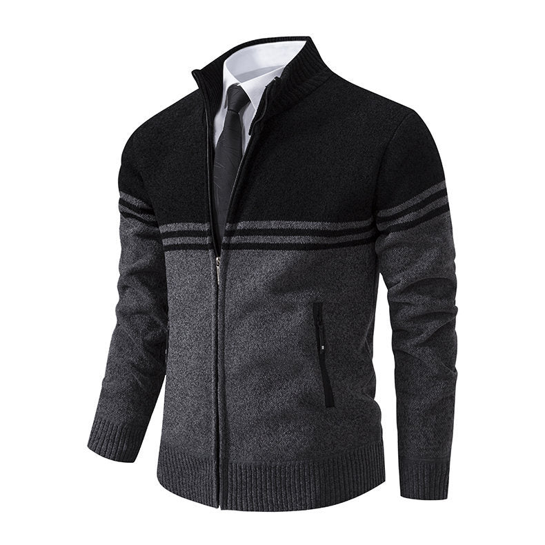 Herren Freizeitjacke Modern mit Hochkragen und Reißverschluss