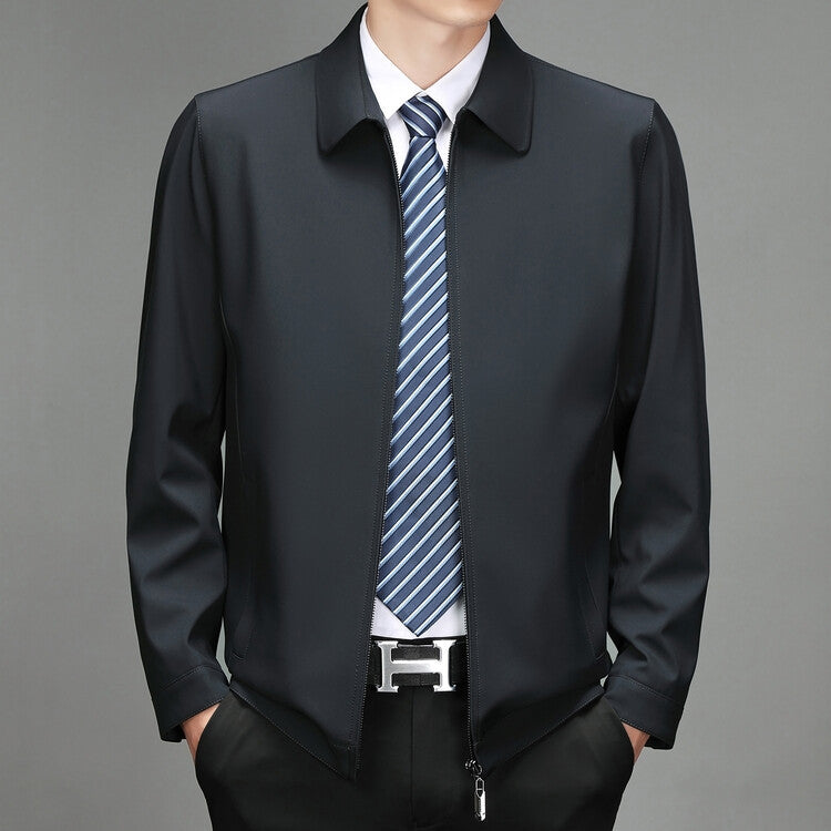 Herren Übergangsjacke Elegant Moderner Kragen