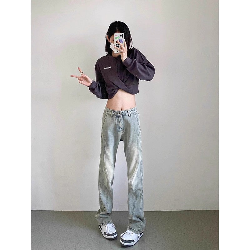 Herren Jeans Used Look Weite Bein Berlin Style