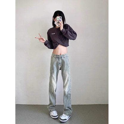 Herren Jeans Used Look Weite Bein Berlin Style