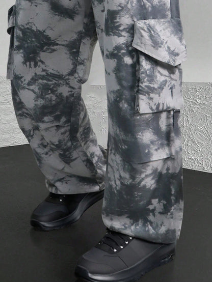 Herren Cargo-Hose Lässig Tie-Dye Muster Trendig