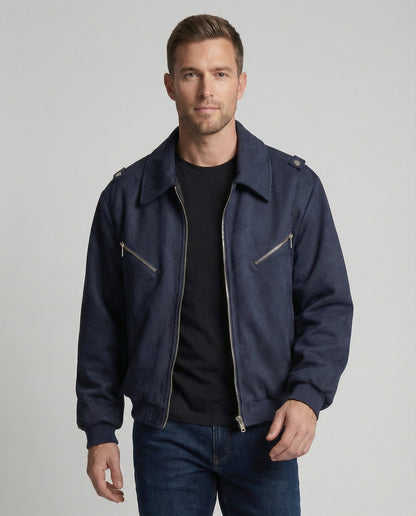 Multifunktionsjacke Herren Doppelreißverschluss Freizeitjacke Modern - BerlinGlamour