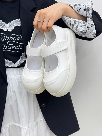 Damen Plateau Sneaker Sportlich Stylisch Klettverschluss