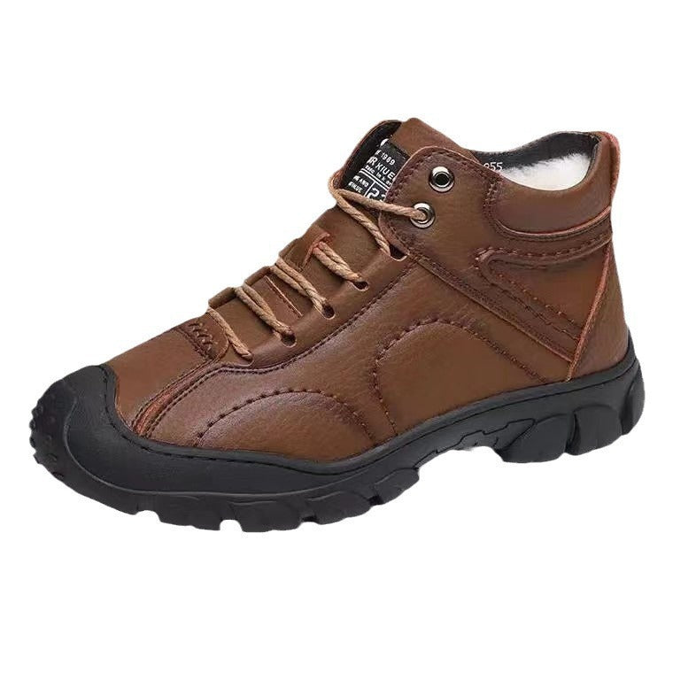 Wanderschuhe Damen Outdoor Stiefelette Warm Rutschfest
