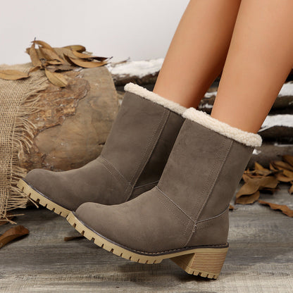Damen Stiefeletten Warm Kuschelig Rutschfest