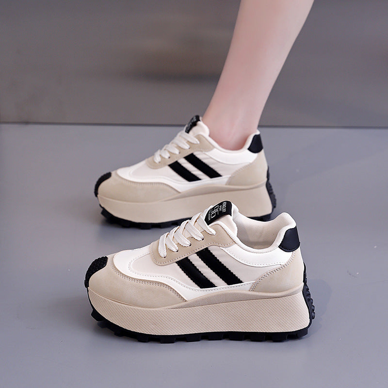 Damen Plateausneaker Hoch Modern Komfortabel Sneaker Schuhe