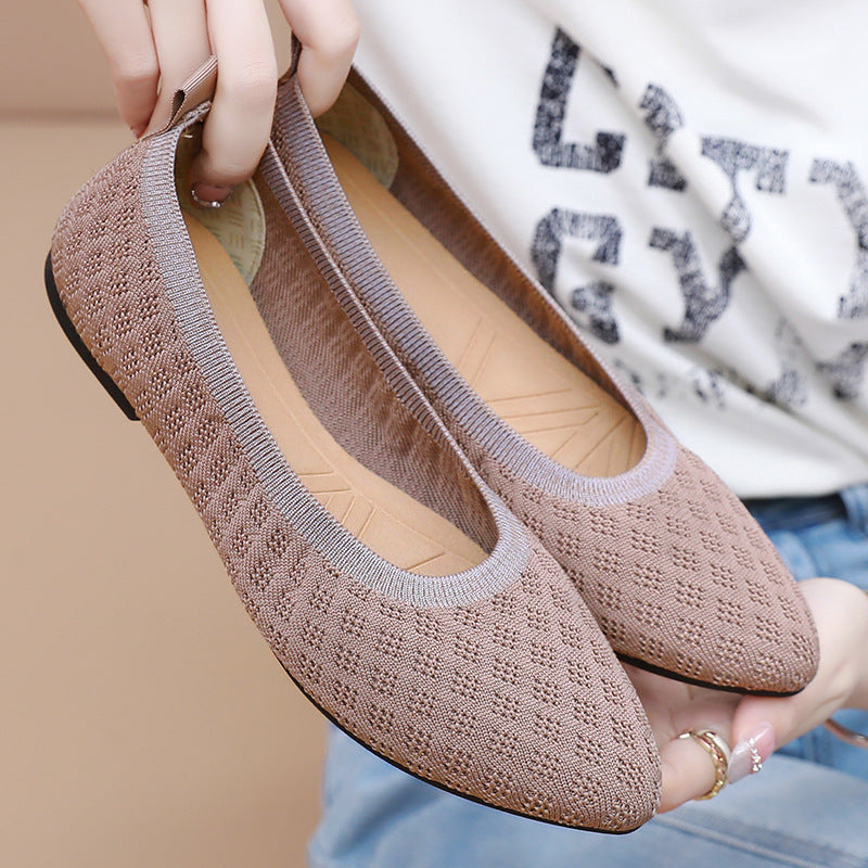 Damen Strick Schuhe Bequem Warm Winter - BerlinGlamour