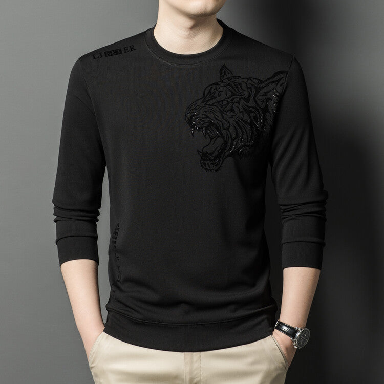 Herren Langarmshirt Tiger Grafik Modern Style