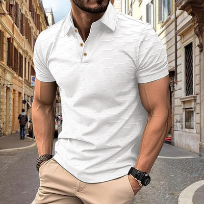 Herren Poloshirt Modern mit Struktur Optik