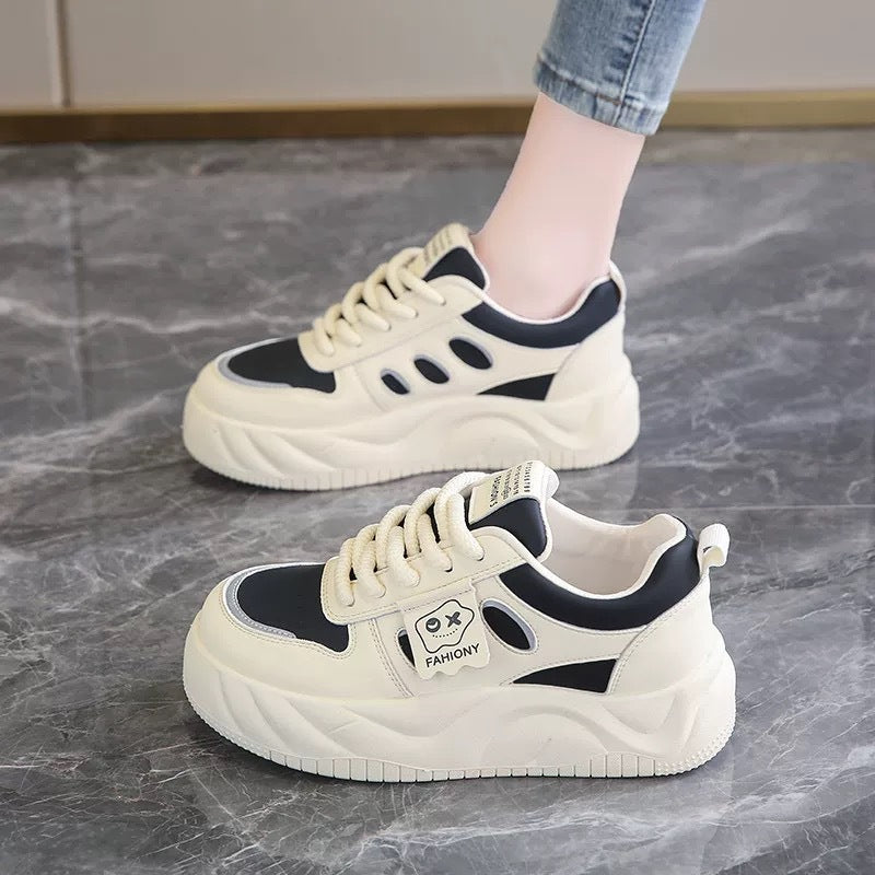Damen Sneaker Sportlich Chunky Atmungsaktiv Weite Passform - BerlinGlamour