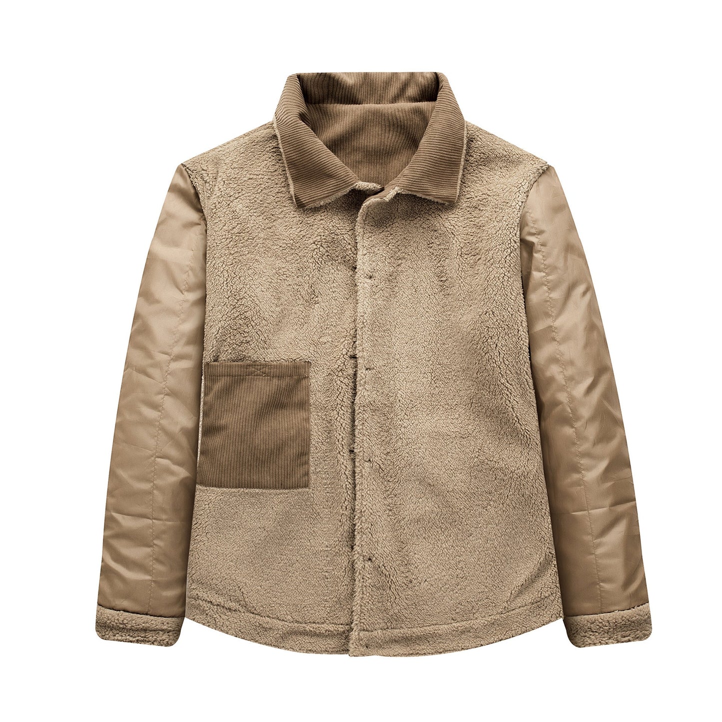 Herren Cordjacke Warm Bequem Teddyfutter