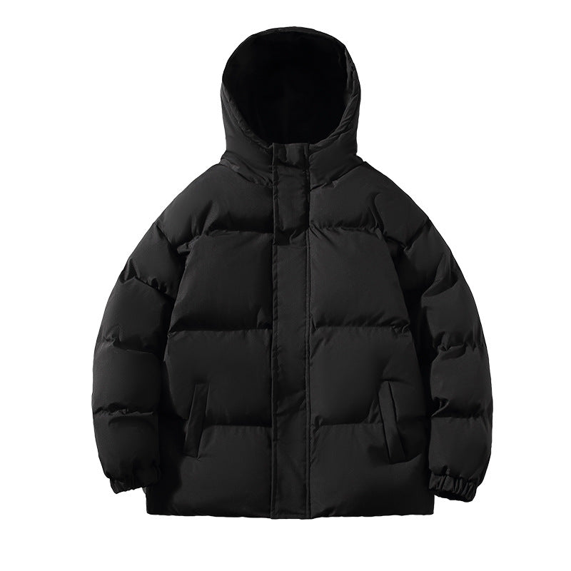 Herren Winterjacke Gesteppt Warm Mit Kragen Und Taschen