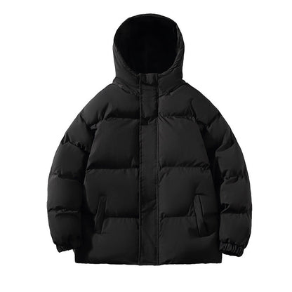 Herren Winterjacke Gesteppt Warm Mit Kragen Und Taschen