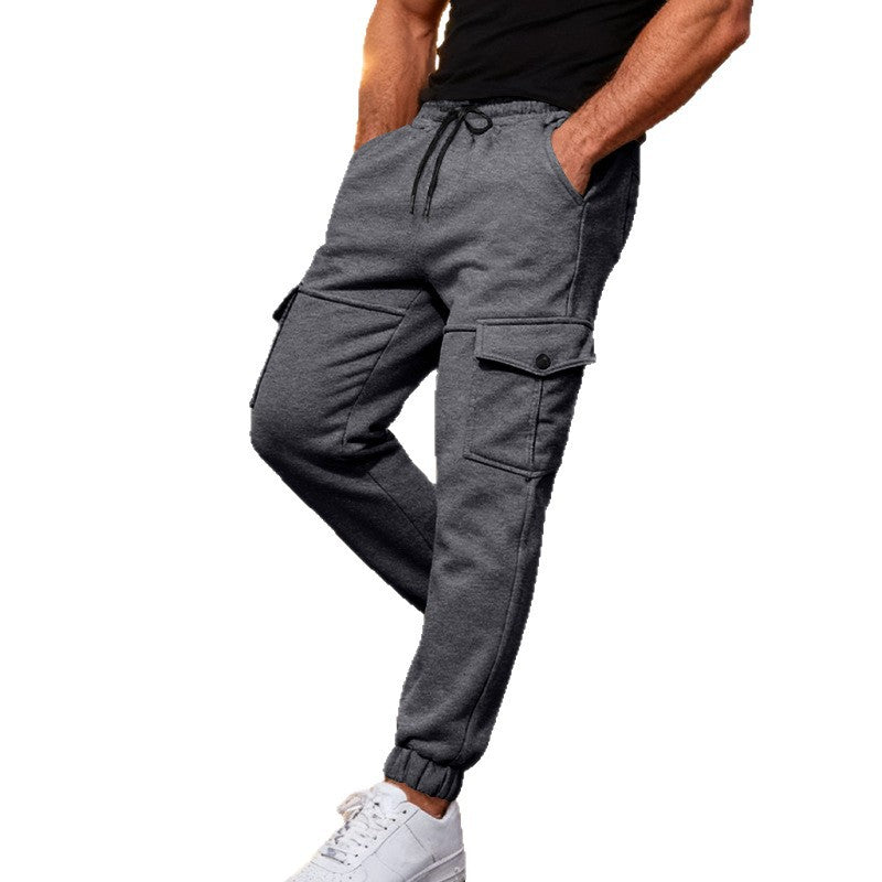 Herren Cargo Jogginghose Elastisch Bequem Sportlich
