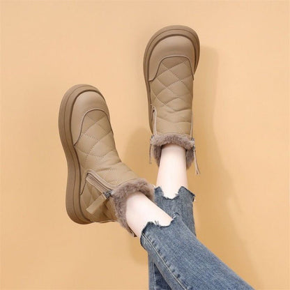 Damen Winterstiefel Warm Isoliert mit Reißverschluss