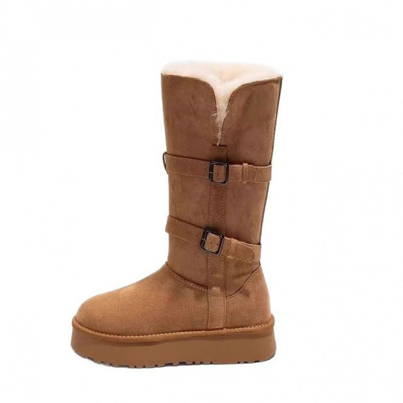Damen Winterstiefel Weich Warm mit Innenfutter