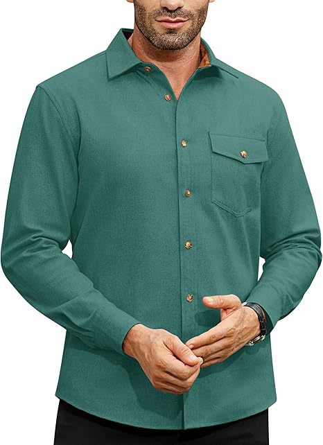 Herren Flanellhemd Warm Bequem Grau