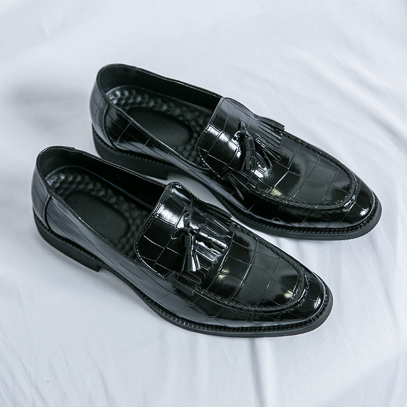 Damen Mokassins Leder Schuhe mit Quasten Detail Modern
