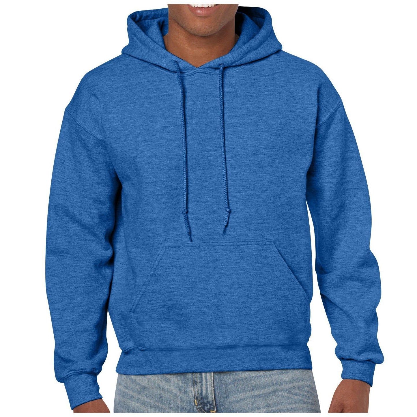 Herren Hoodie Kapuze mit Kängurutasche und verstellbarem Bund