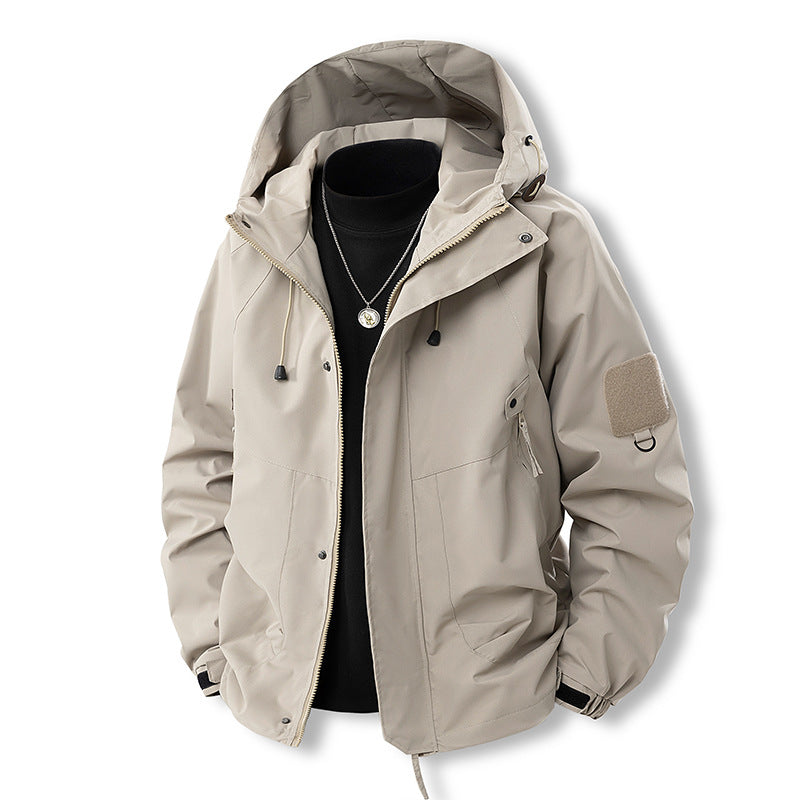 Herren Outdoor-Jacke Wasserdicht Vieltaschig Funktionell
