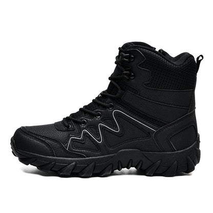 Herren Tactical Boots atmungsaktiv rutschfest Schwarz