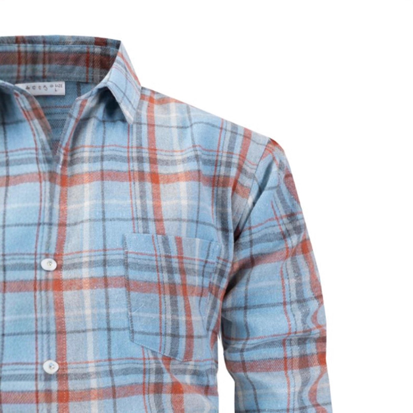 Herren Flanellhemd Karomuster Lässig Modern