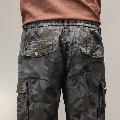 Herren Cargoshorts Camouflage Taschen Shorts Freizeit