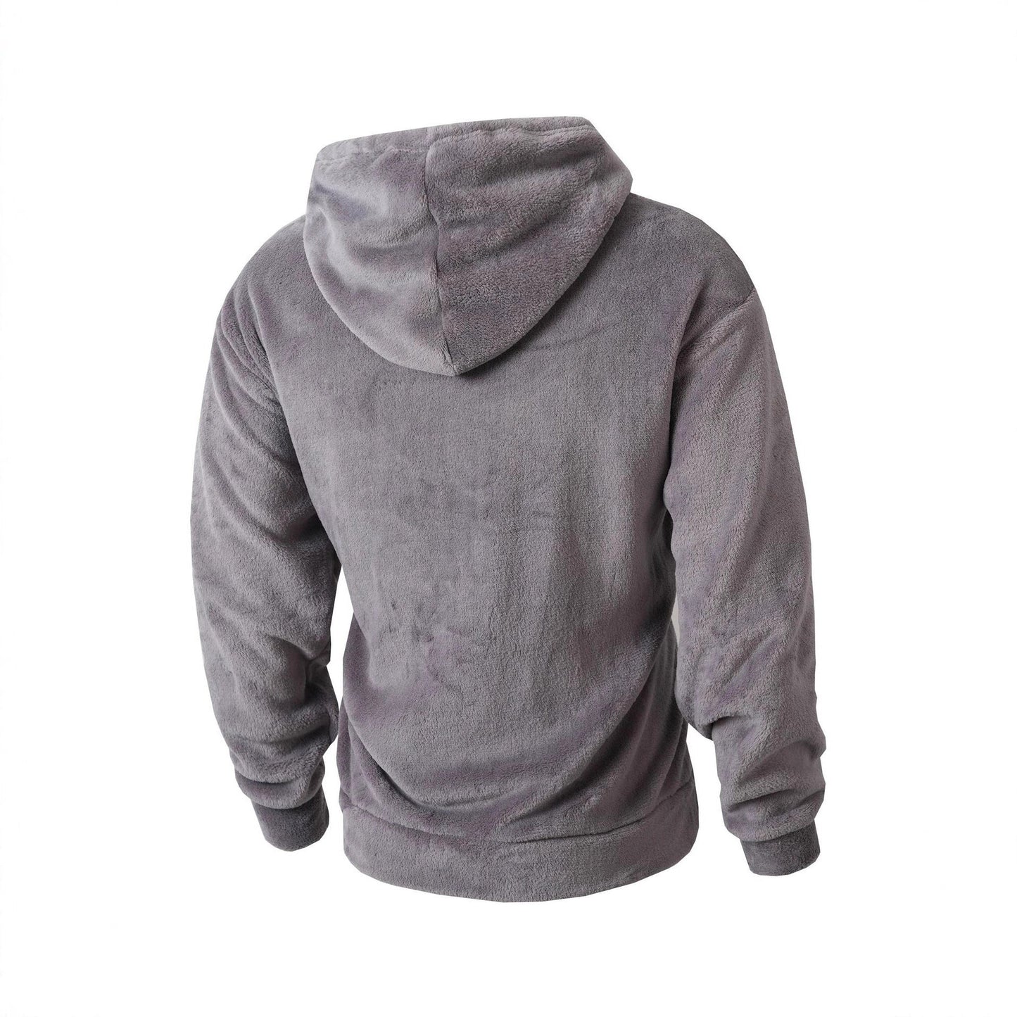 Herren Fleece Hoodie Warm Kuschelig Mit Kordelzug